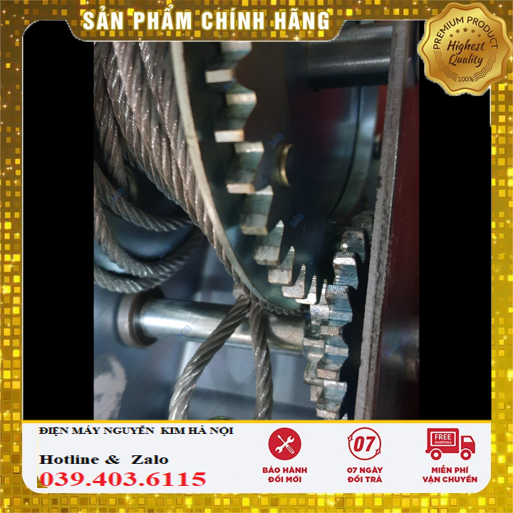 Tời quay tay 3000lbs cáp 8m