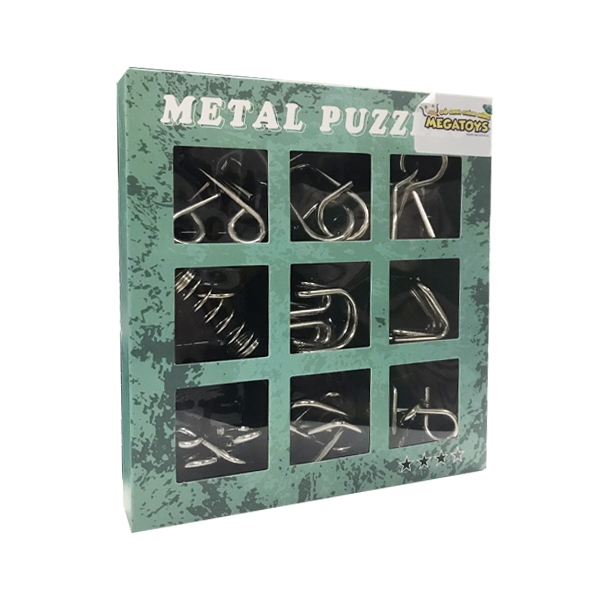 Bộ 9 Món Đồ Chơi Trí Tuệ Giải Đố Metal Puzzle