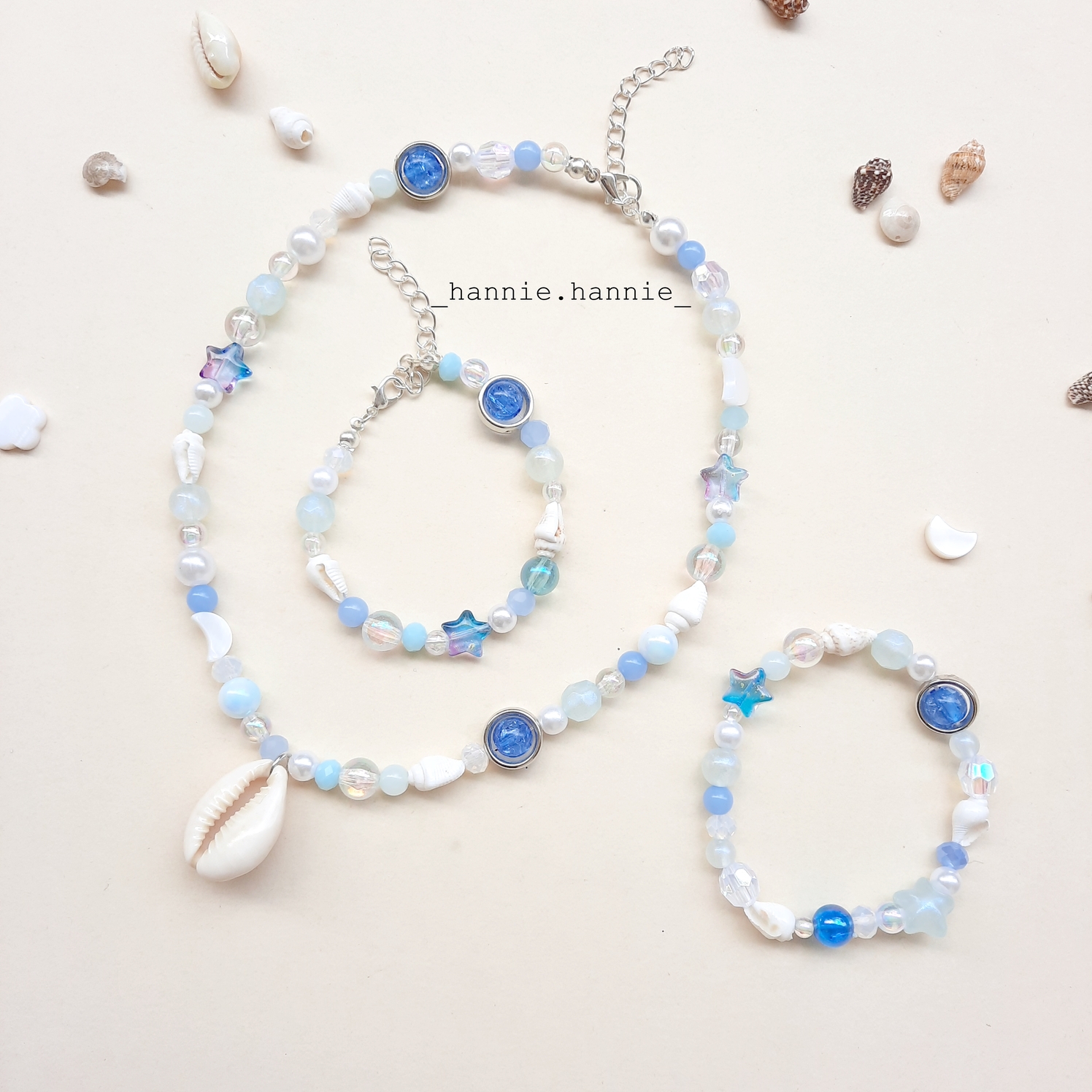 🌊🐚 OCEANICA 🌊🐚 - Set vòng cổ vòng tay phong cách biển mùa hè vỏ ốc vỏ sò - combo trang sức mùa hè
