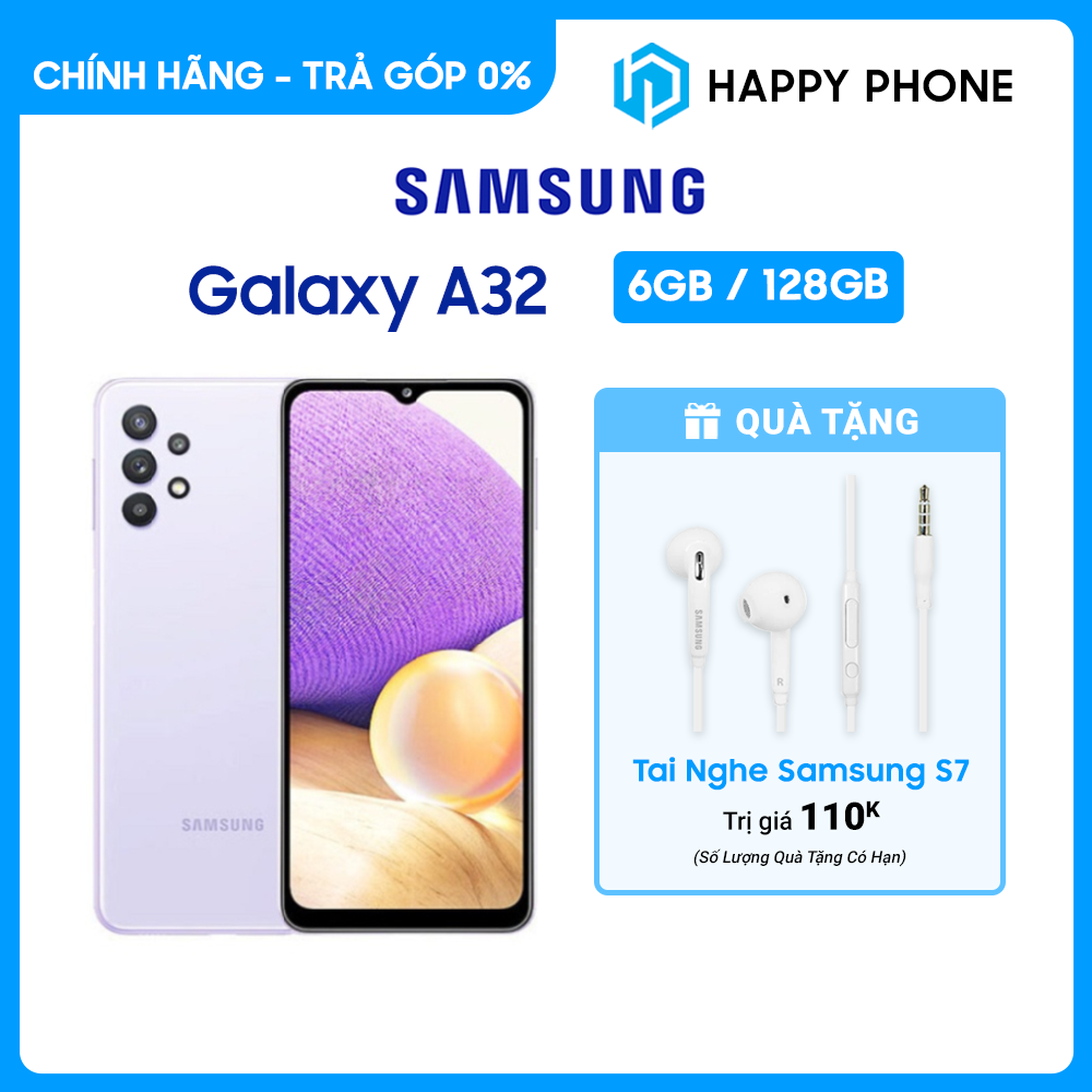 Điện thoại Samsung Galaxy A32 (6GB/128GB)- Hàng chính hãng mới 100% Nguyên Seal