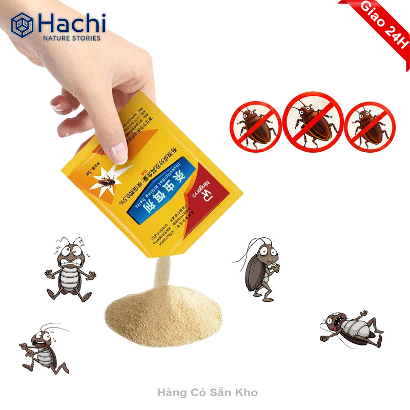 Bột Diệt Gián Cao Cấp 10 Gói - Diệt Gián Đức, Gián Mỹ, Hiệu Quả Lâu Dài, Dễ Sử Dụng