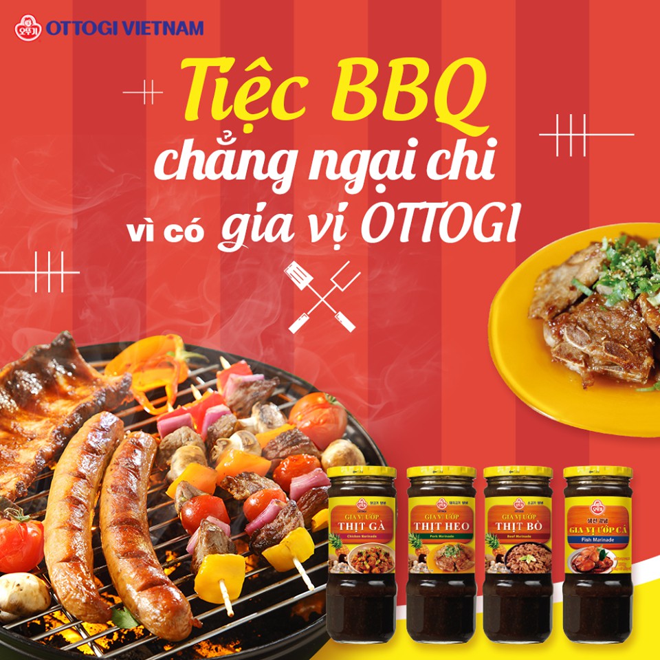 Gia vị ướp thịt heo bò gà ottogi 240g