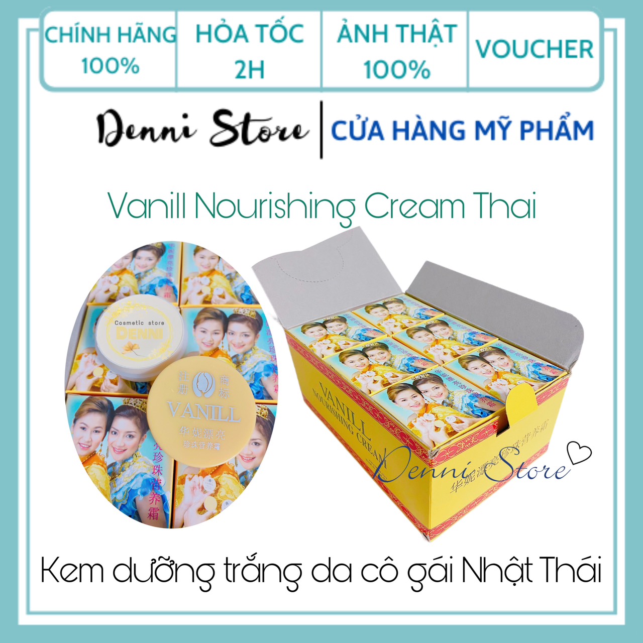 Sỉ lố kem cô gái nhật Vanill thái 22g