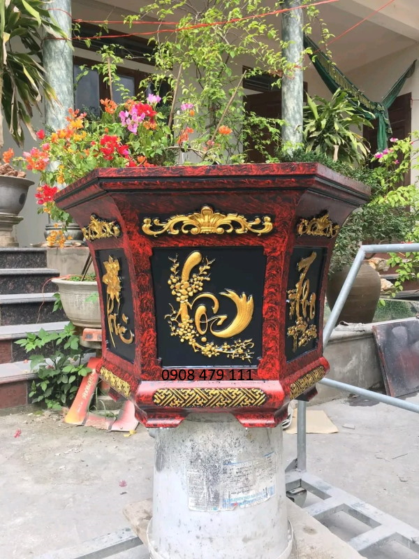 Khuôn chậu cảnh ABS lục giác 58 cm.