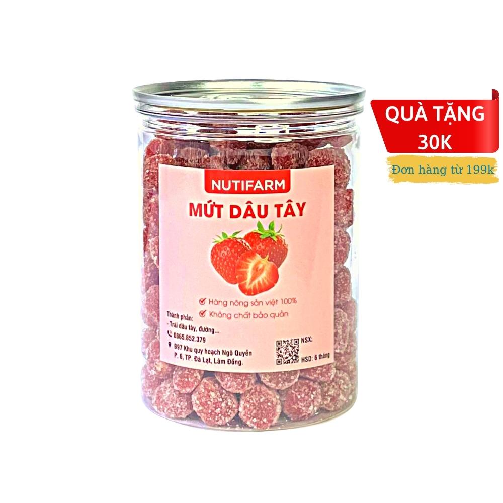 Kẹo dâu tây 400gr NutiFarm đồ ăn vặt đà lạt vừa ngon vừa rẻ