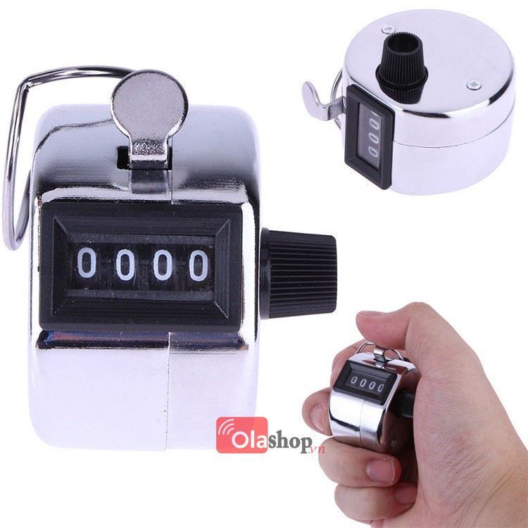 Máy bấm đếm cầm tay 4 số kim loại