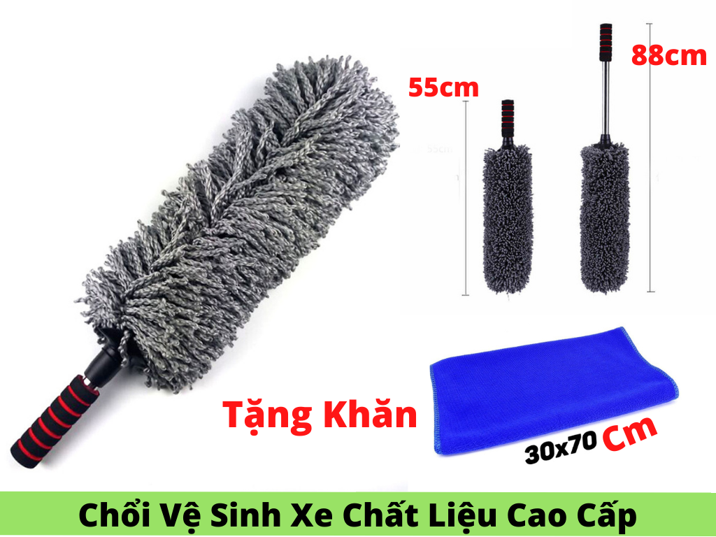 Chôi Lau Xe Ô Tô ,Chổi Lau Vệ Sinh Xe Cao Cấp ,Chổi Lau Bụi Xe 88cm