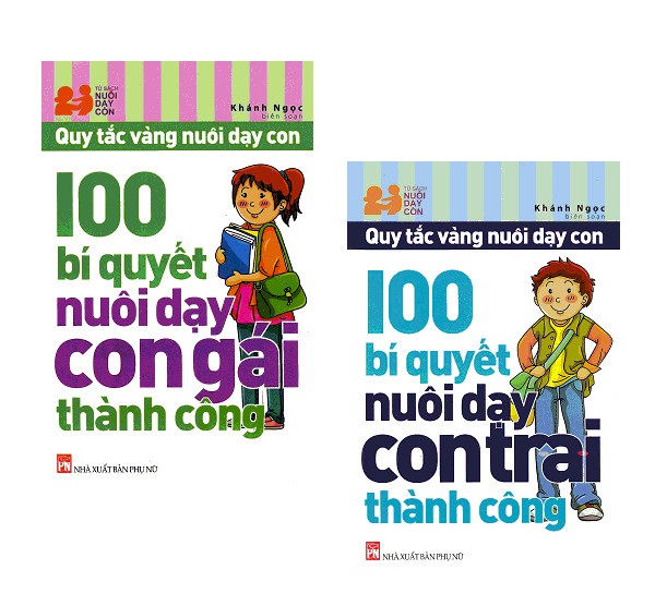 Nguyetlinhbook - combo 2 cuốn : 100 bí quyết nuôi dạy con gái thành công + 100 bí quyết nuôi dạy con trai thành công.