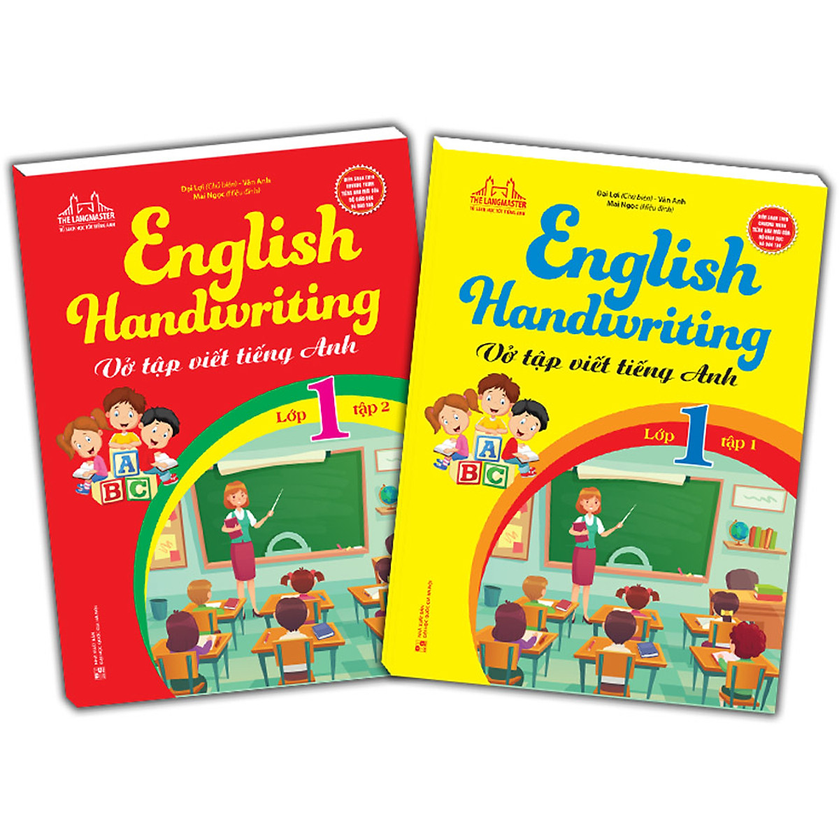 Combo 2 cuốn: english handwriting - vở tập viết tiếng anh lớp 1