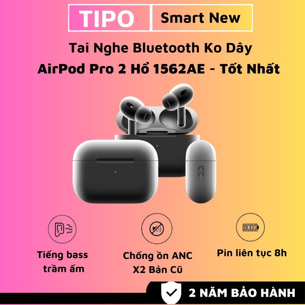 FullBox NewSeal Tai Nghe Airpod Pro Gen 2 Hổ Vằn 1562AE Bass Cực Căng - Công Nghệ Xuyên Âm - Chống Ồn - Định Vị Google Map - Đổi Tên - Cảm Ứng Đa Điểm - Kháng Nước