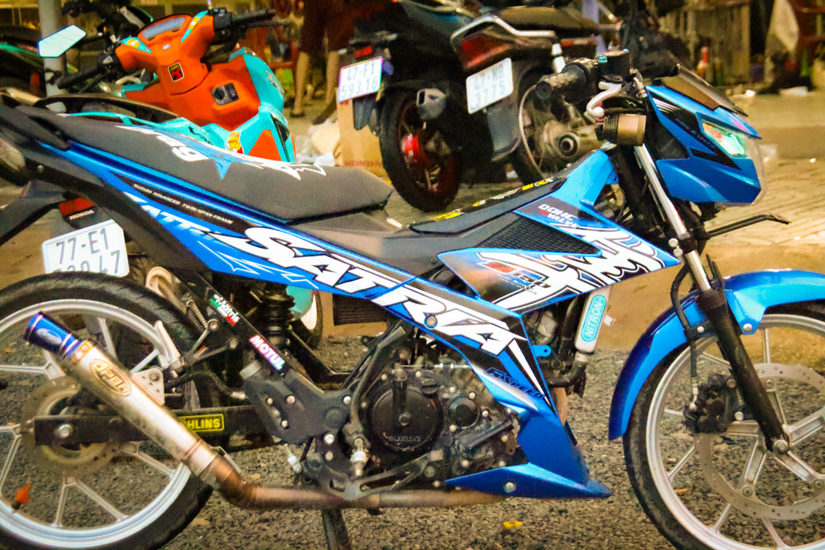 Tem rời Satria,Raider Hayabusa xanh