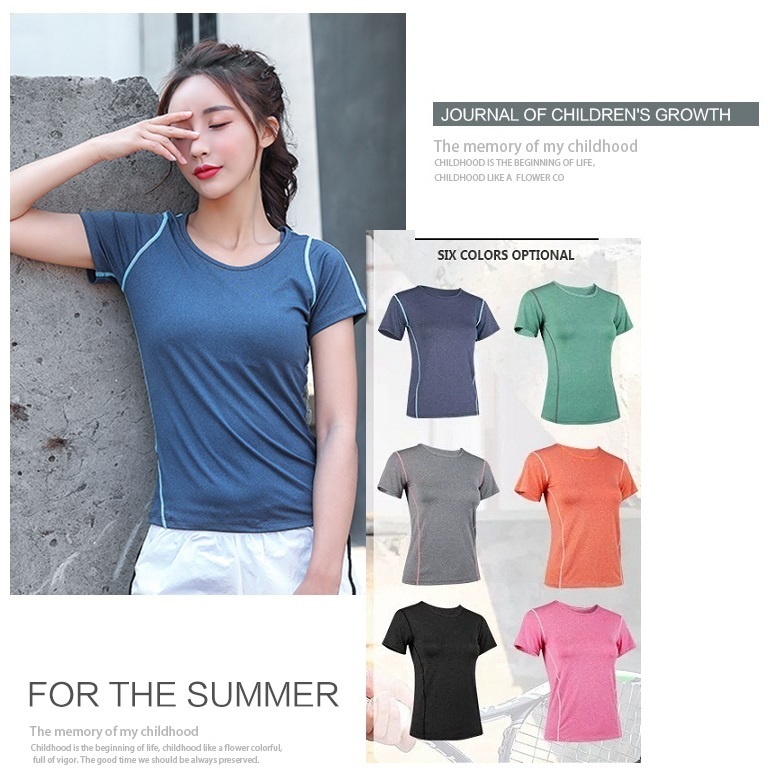 Áo Thun Phông Ngắn Tay Thể Thao Nữ, Áo Tập Yoga, Áo Tập Gym Nữ