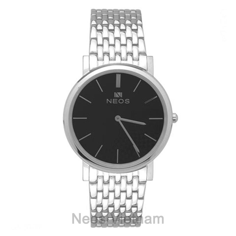 Đồng hồ nam dây thép không gỉ 2 kim Neos 40577