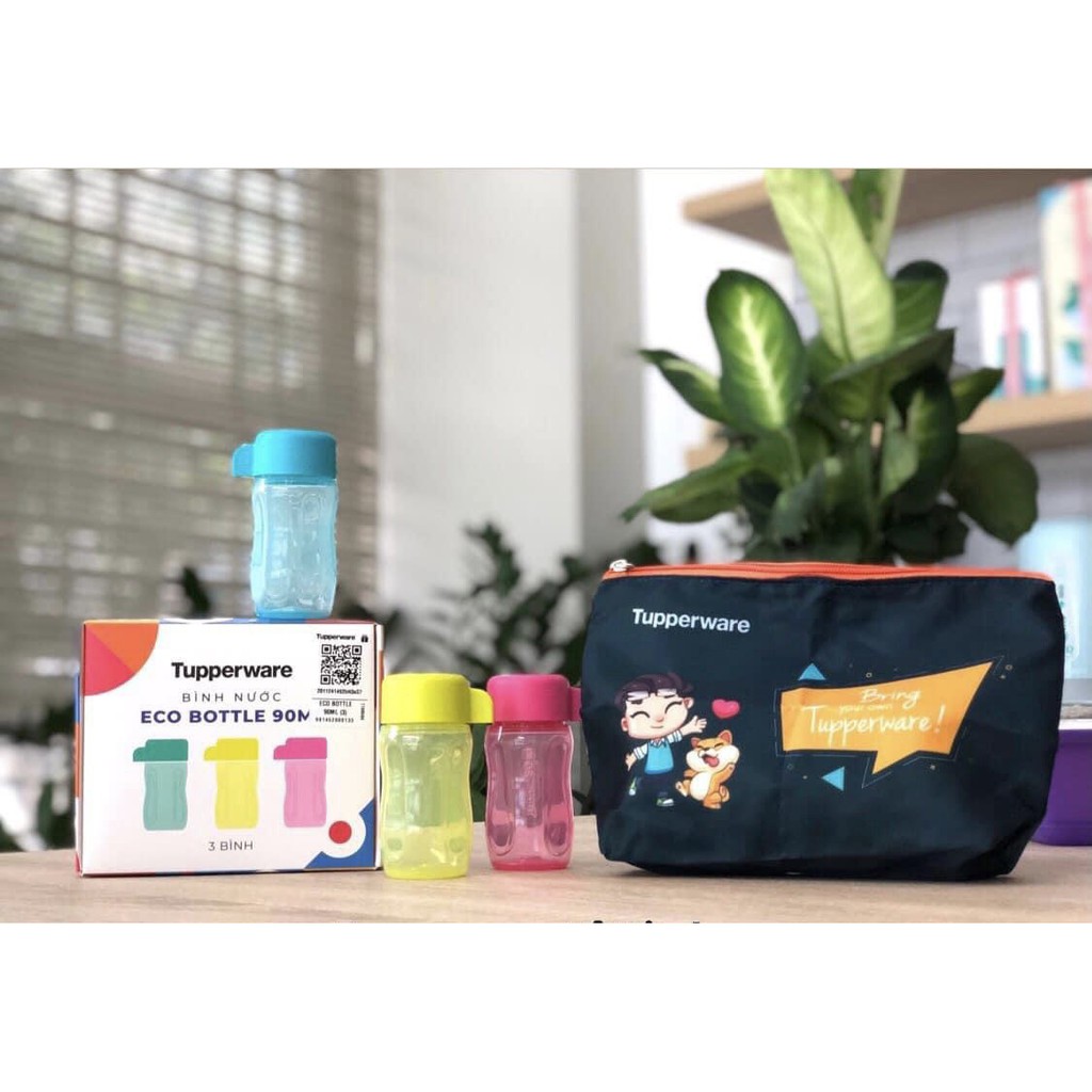 Bộ bình nước eco bottle 90ml tupperware chính hãng