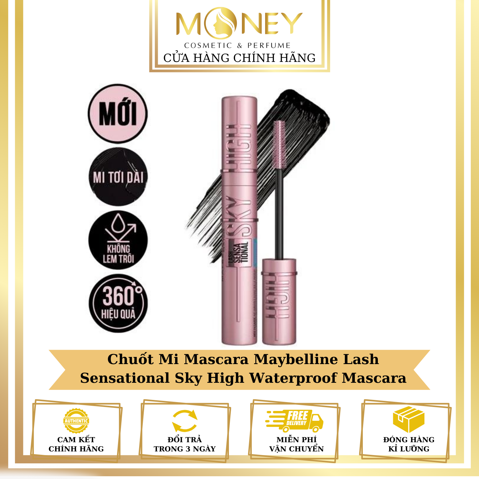 Chuốt Mi Mascara Maybelline Lash Sensational Sky High Waterproof Mascara