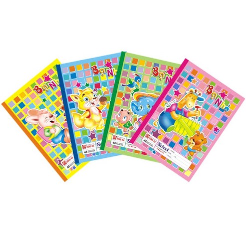 Vở hồng hà 4 ô ly, 48 trang school bạn nhỏ , học sinh, vở cấp 1, tập vở ô ly - loki home