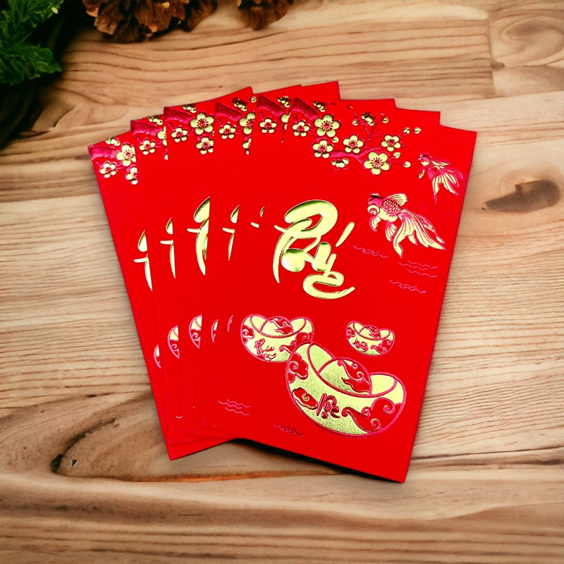 Combo sỉ 10 xấp bao lì xì Tết ép kim chữ nổi hàng siêu đẹp giao mẫu ngẫu nhiên