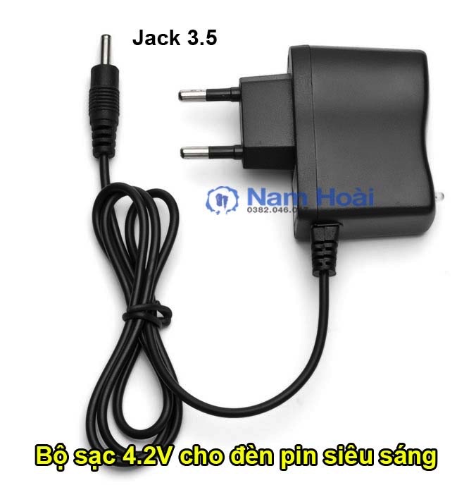 Cóc sạc cho đèn pin siêu sáng 3.7v, 4.2v chân tròn 3.5/5.5 cho đèn pin cầm tay, đèn pin đội đầu
