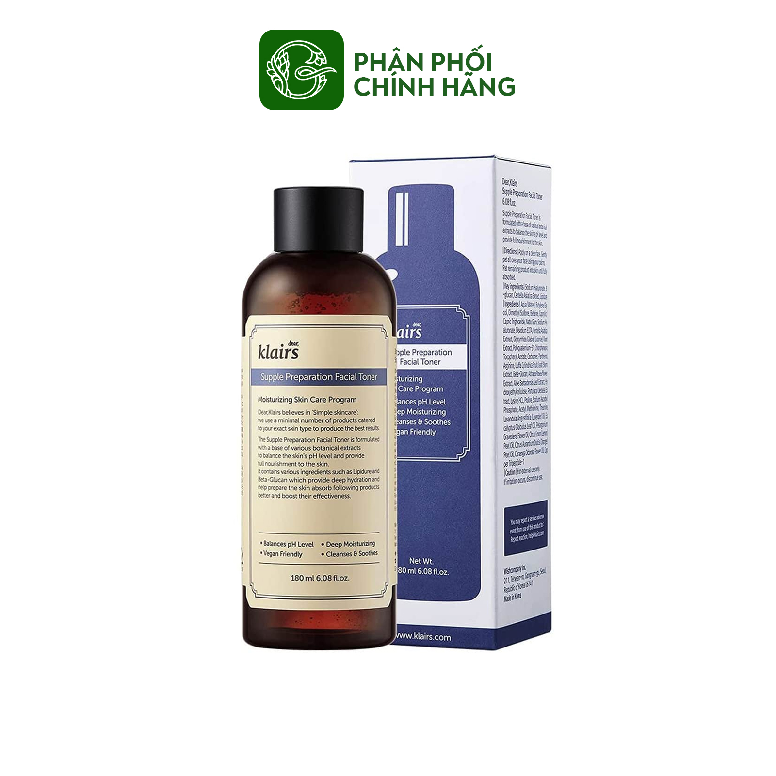 Nước Hoa Hồng Klair Supple Preparation 180ml