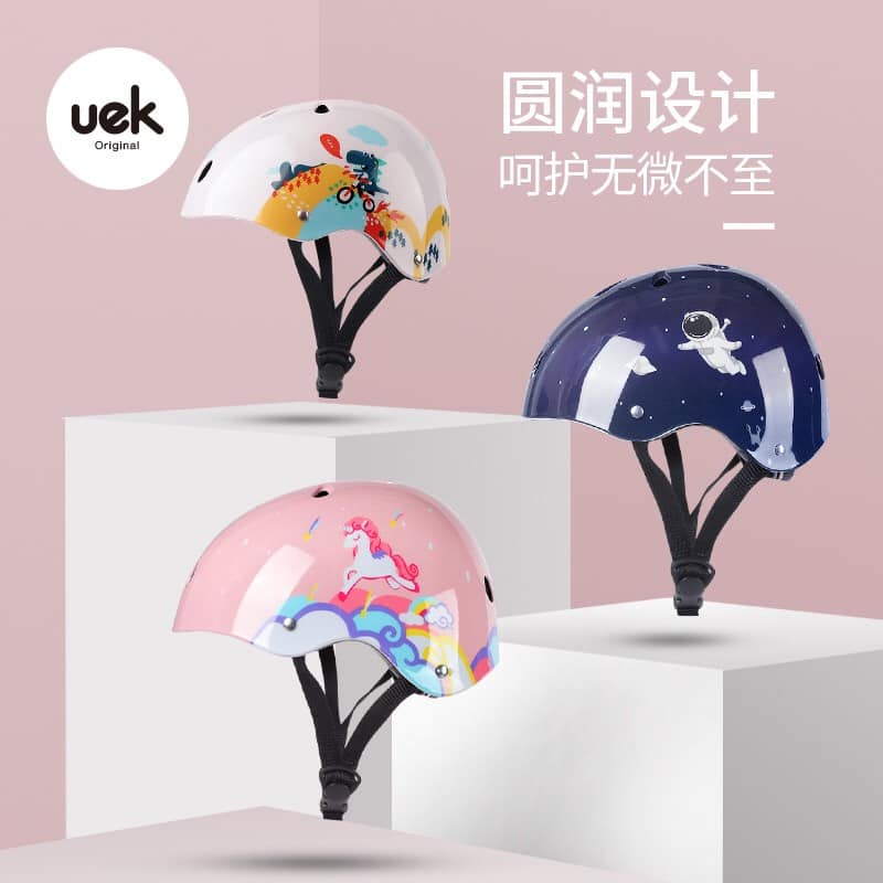 Mũ bảo hiểm uek, chất liệu vỏ bọc nhựa EPS bé gái