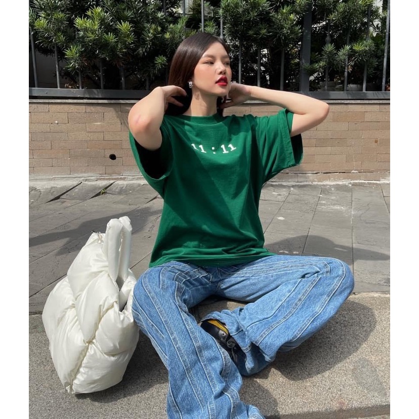 Áo thun 11:11 unisex vải cotton loại 1 form rộng freesize