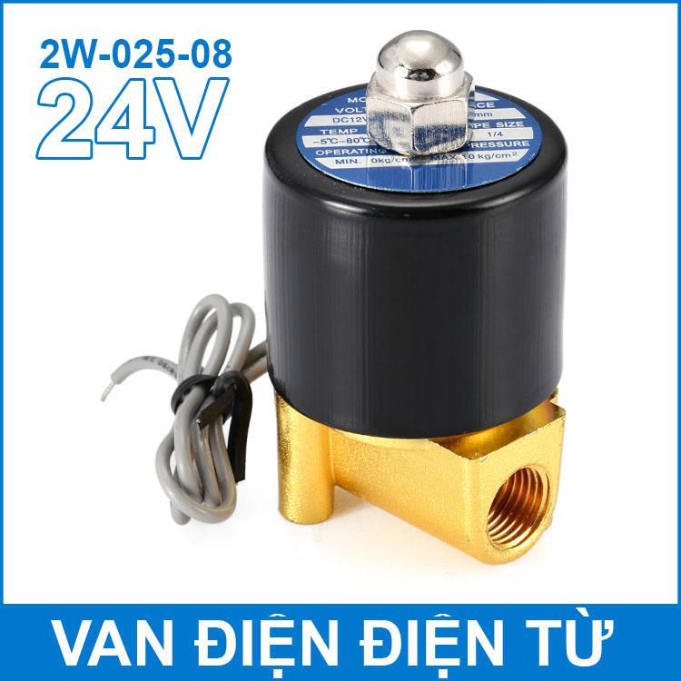 Van khóa mở nước bằng điện từ 24V 2W-025-08