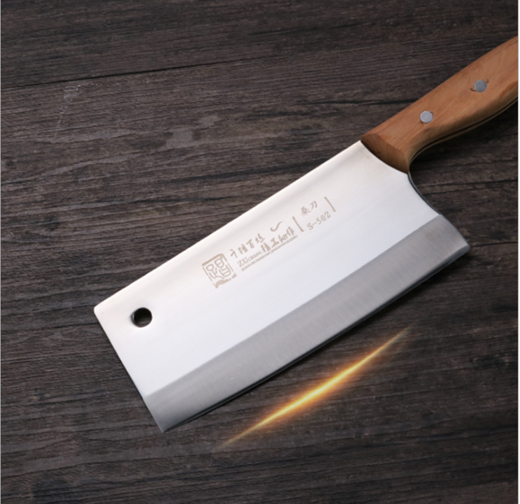 Dao Đại Chặt Xương INOX Cán Gỗ kích thước 35cm TS-25a