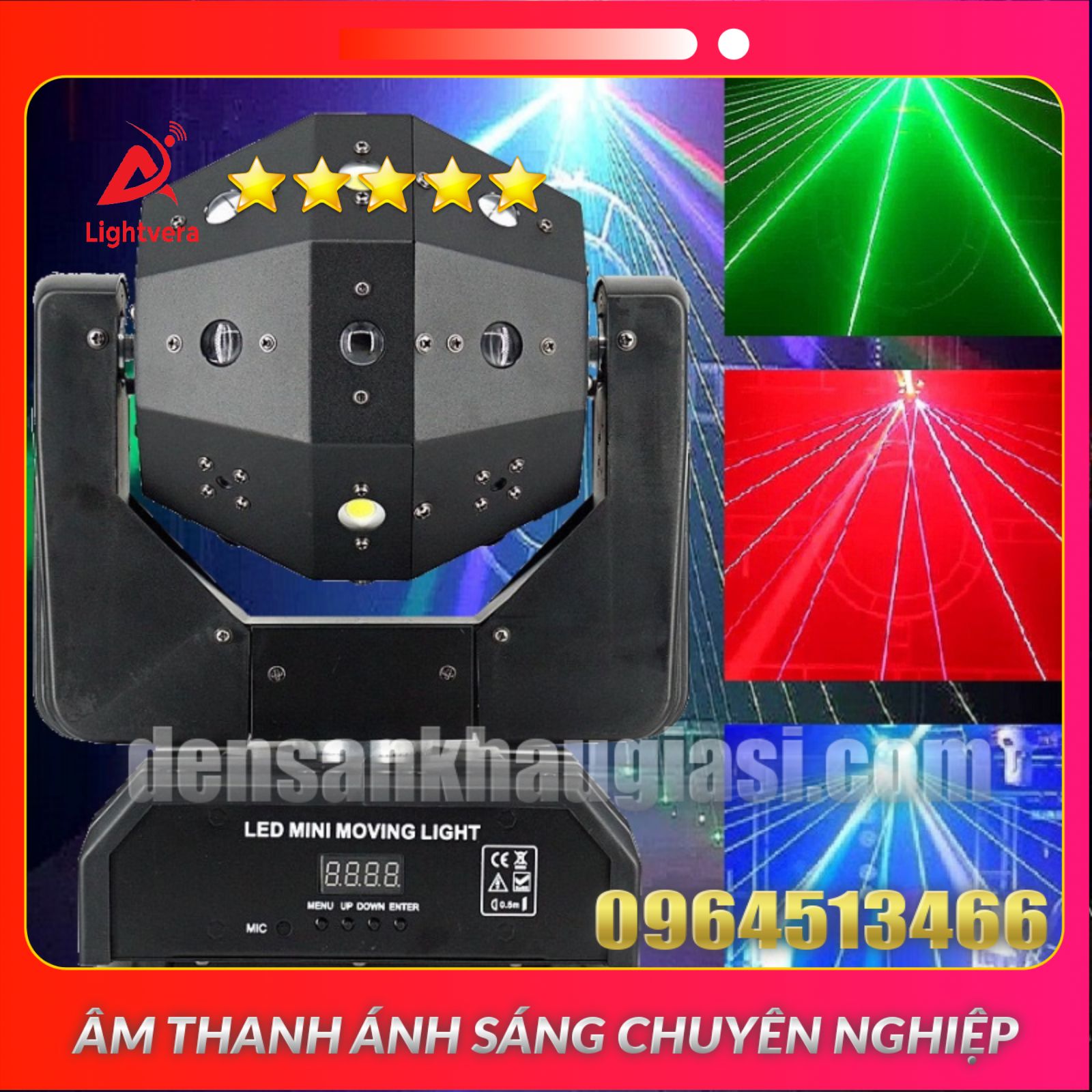 Đèn moving head đảo đơn 16 mắt 3in1