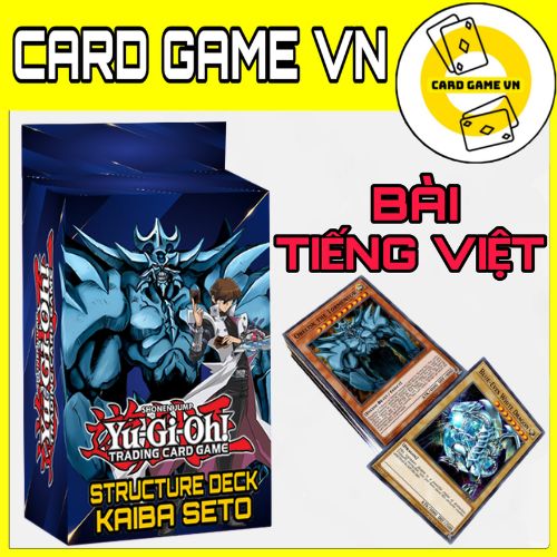 [BÀI IN] Bài YuGiOh Tiếng Việt/Anh - Hộp Thẻ Bài FullBox - Bộ 45 lá bài Structure Deck của Kaiba Seto - Card Game VN