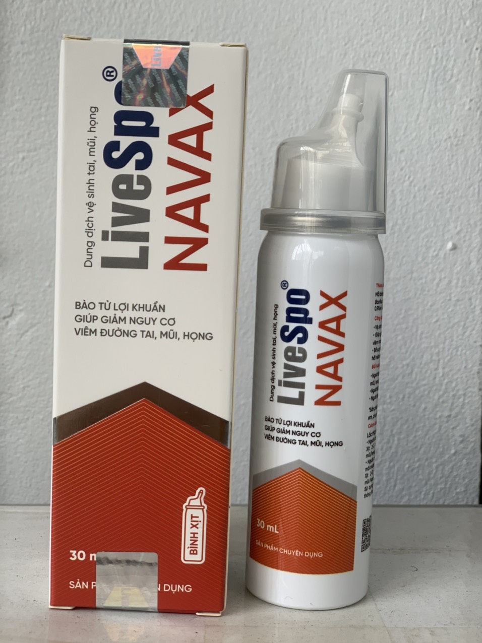 Xịt Navax chuyên dụng dạng chai xịt nhôm 30ml bảo vệ mũi họng hệ hô hấp