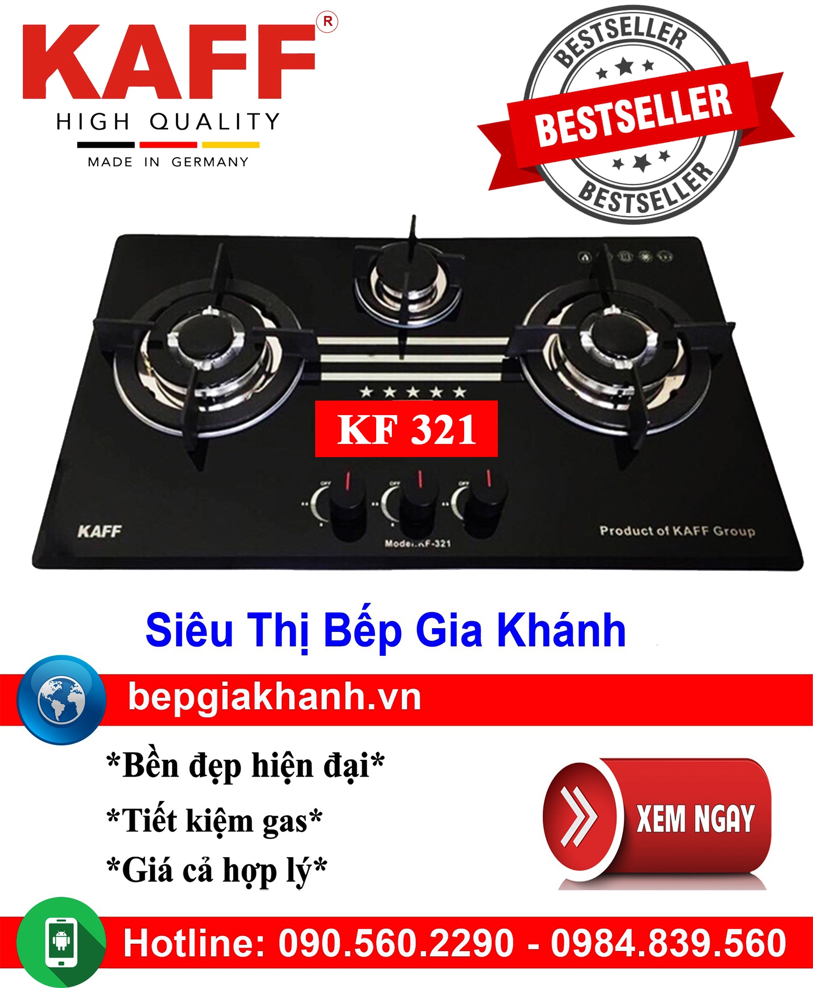 [HCM]Bếp gas âm Kaff KF 321 bếp gas bếp gas đôi bếp gas đơn bếp gas âm bếp ga bếp ga đôi bếp ga đơn bếp ga âm bep ga bep gas