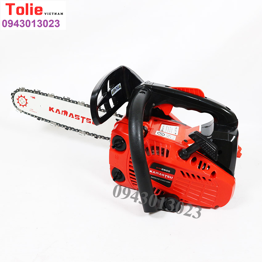 máy cưa gỗ cầm tay mini chạy xăng KAMATSU mini - may cua xich chay xang lam 3 tấc trọng lượng 3.5kg (XẢ KHO MÁY)