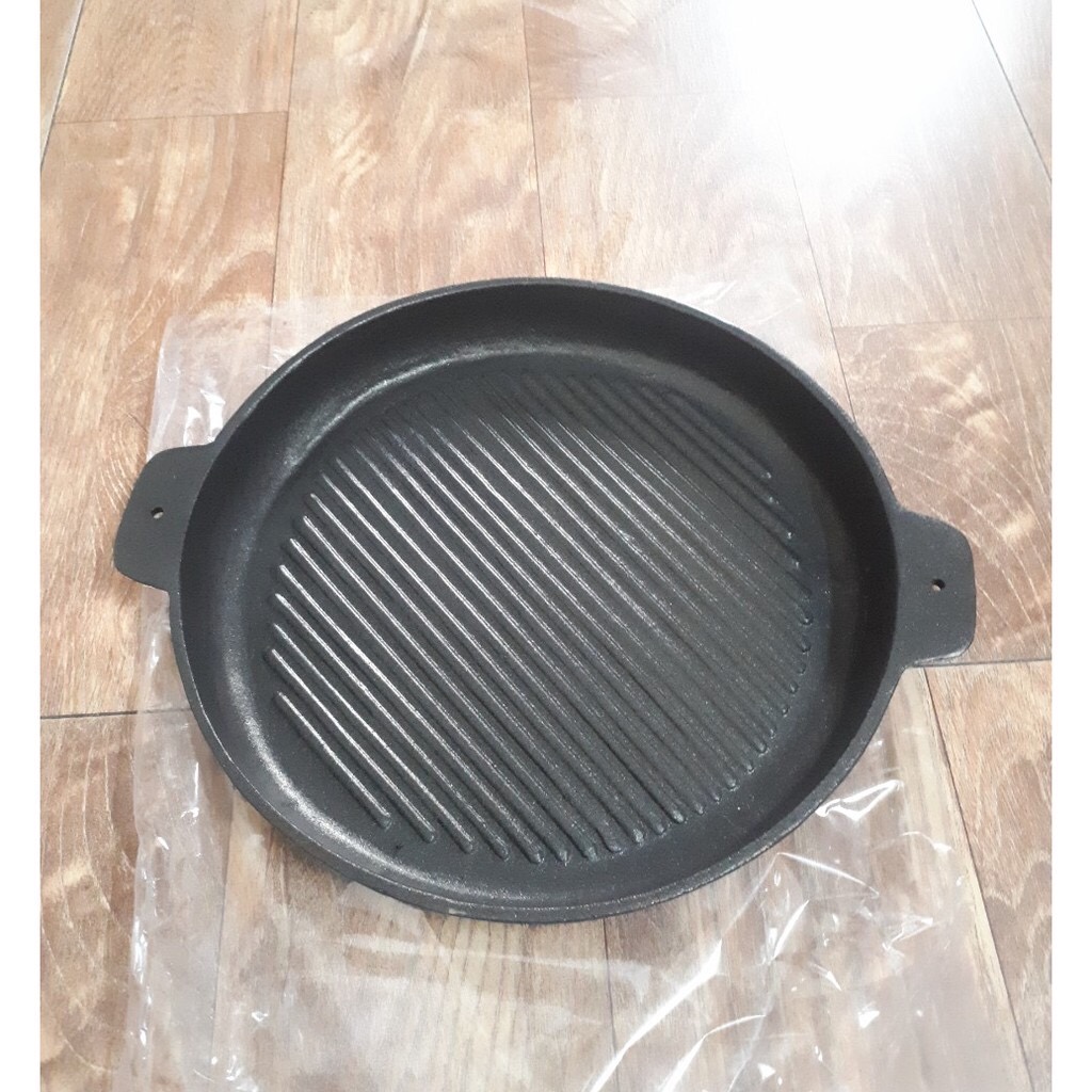 Chảo gang nướng thịt, làm bit tết chống dính size 27cm