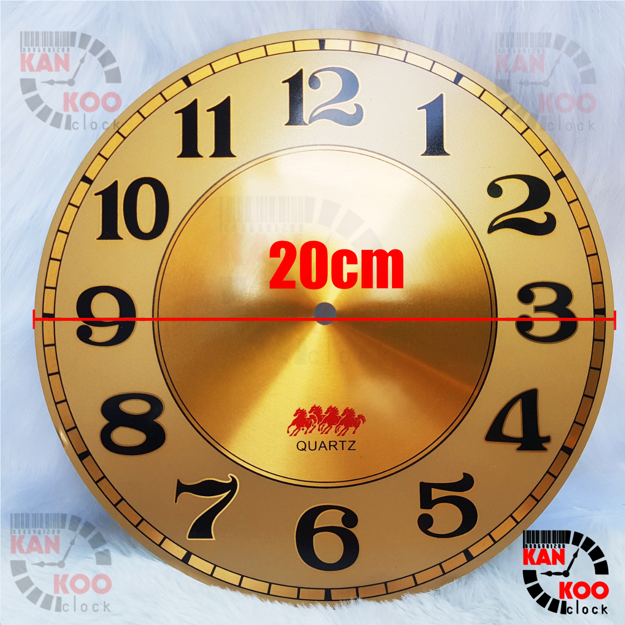 Mặt số đồng hồ NHỤ ĐỒNG treo tường bằng nhôm đường kính 20cm (D20), mã số MS-NĐ20