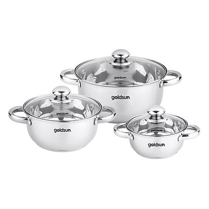 Bộ 3 nồi inox goldsun ge33-3306sg