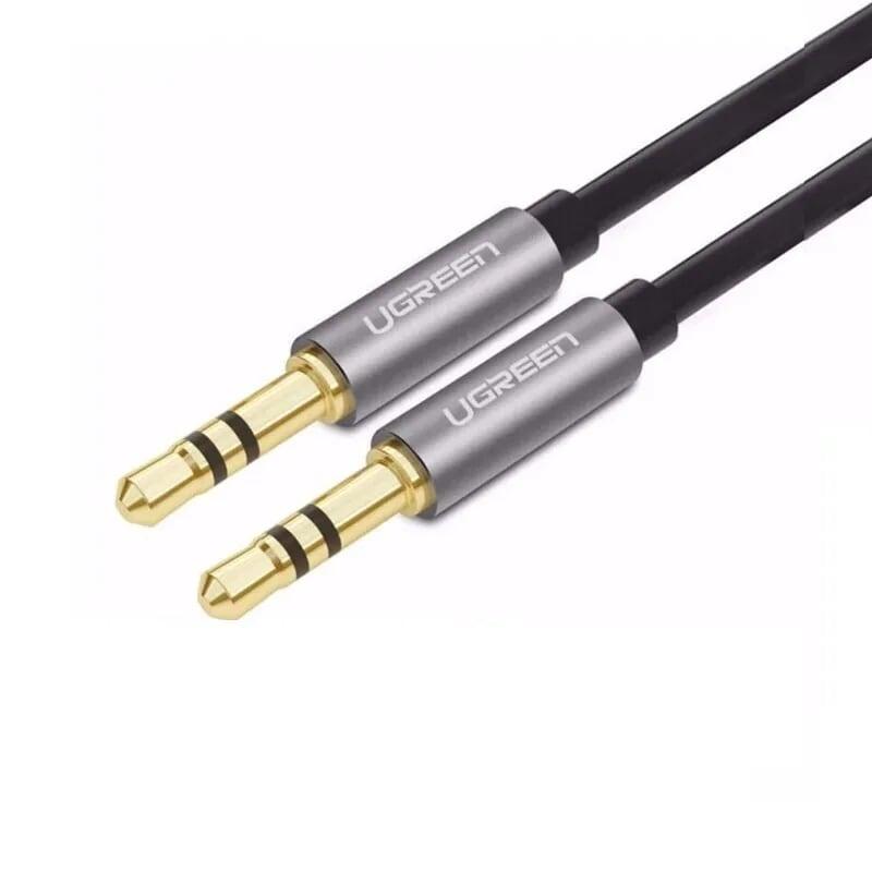 Ugreen 10733 1m màu đen cáp âm thanh 2 đầu 3.5mm dương dây tròn tpe cao cấp av119