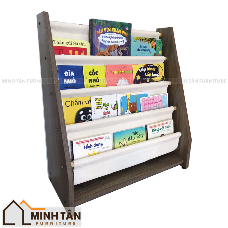 Kệ sách gỗ cho bé - Kệ sách mầm non