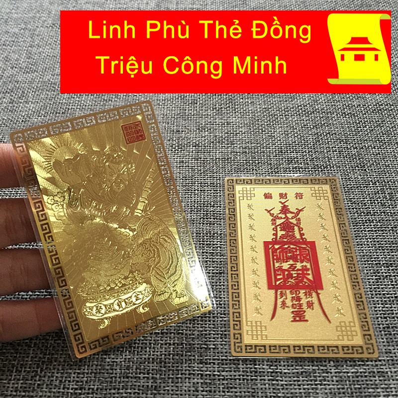 [HCM]Linh Phù Thẻ Đồng - Kim bài Ngũ Lộ Thần Tài Triệu Công Minh phù khai vận mở cung tài lộc giàu có 017R040321  - Tài Lộc Đến - Bảo Vệ Của Cải