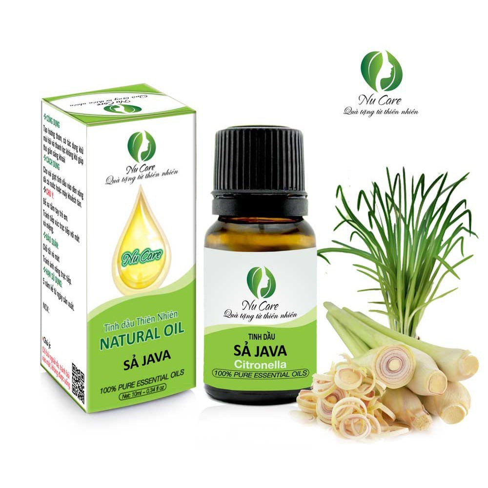 Tinh dầu sả java nguyên chất 20ml nucare giúp đuổi muỗi kiến côn trùng xông phòng ngừa cảm cúm