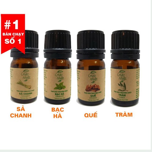Combo 4 chai tinh dầu cao cấp lavender lài tràm quế