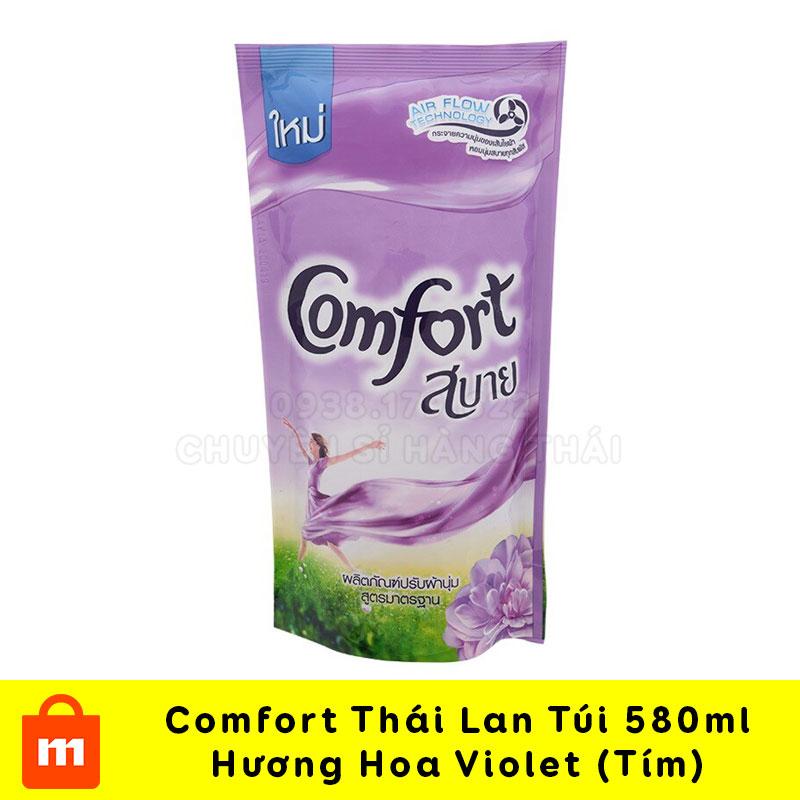 【MẪU MỚI】Nước Xả Vải Comfort Thái Lan Túi 500ml Hương Violet (Màu Tím)