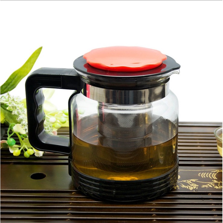 Bình pha trà, cà phê 750ml có lõi lọc inox cực tiện lợi, Lọc Trà Thủy Tinh Dày Dặn