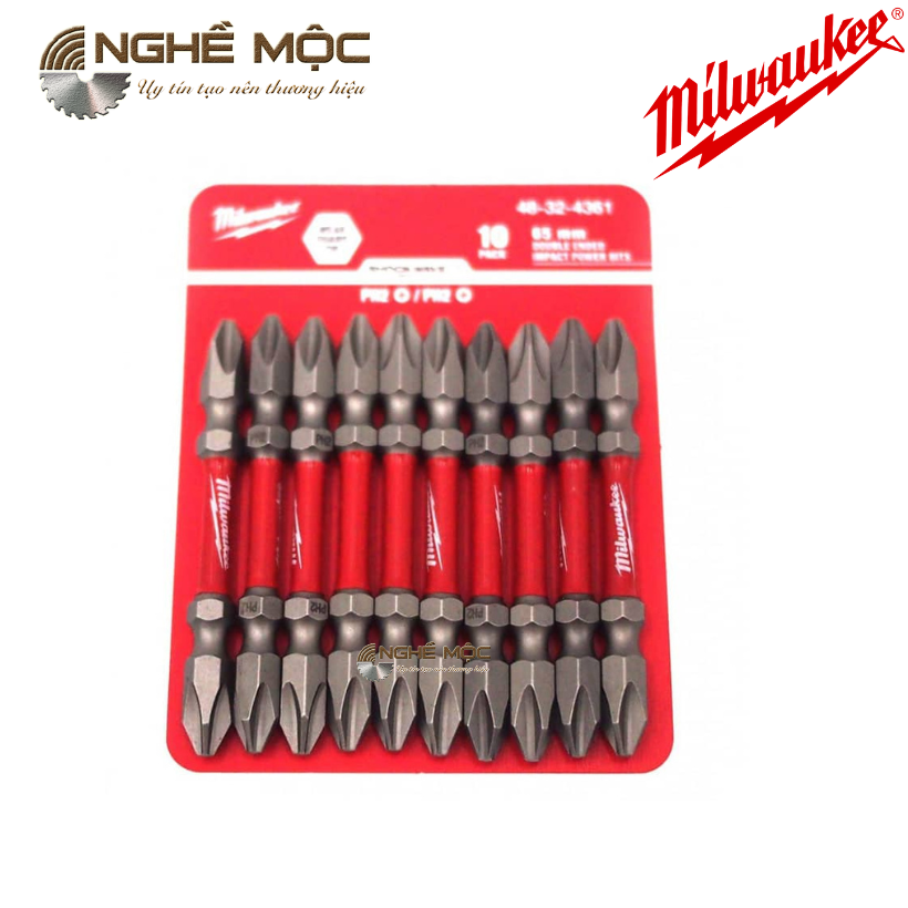 Bộ 10 Đầu vặn vít Milwaukee