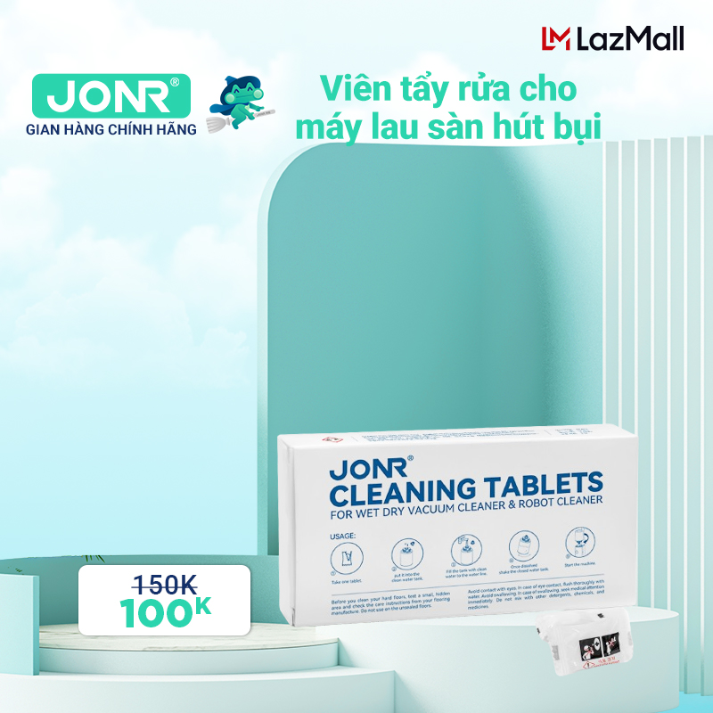 Viên tẩy rửa dành cho Máy hút bụi lau sàn khô ướt và robot lau sàn JONR