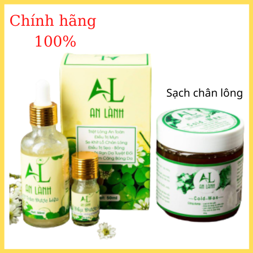 Combo sáp wax lông + mỡ trăn An Lành triệt lông vĩnh viễn , an toàn , hiệu quả , không gây thâm da  -  Tặng giấy và que gỗ
