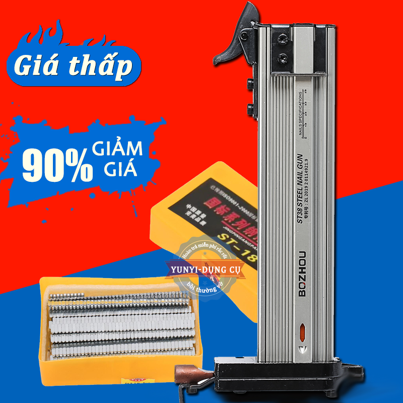 Đinh đóng tường st38,dụng cụ đóng đinh bê tông st38b,cây gõ đinh bê tông tự động băng 760 đinh st38 và st38b