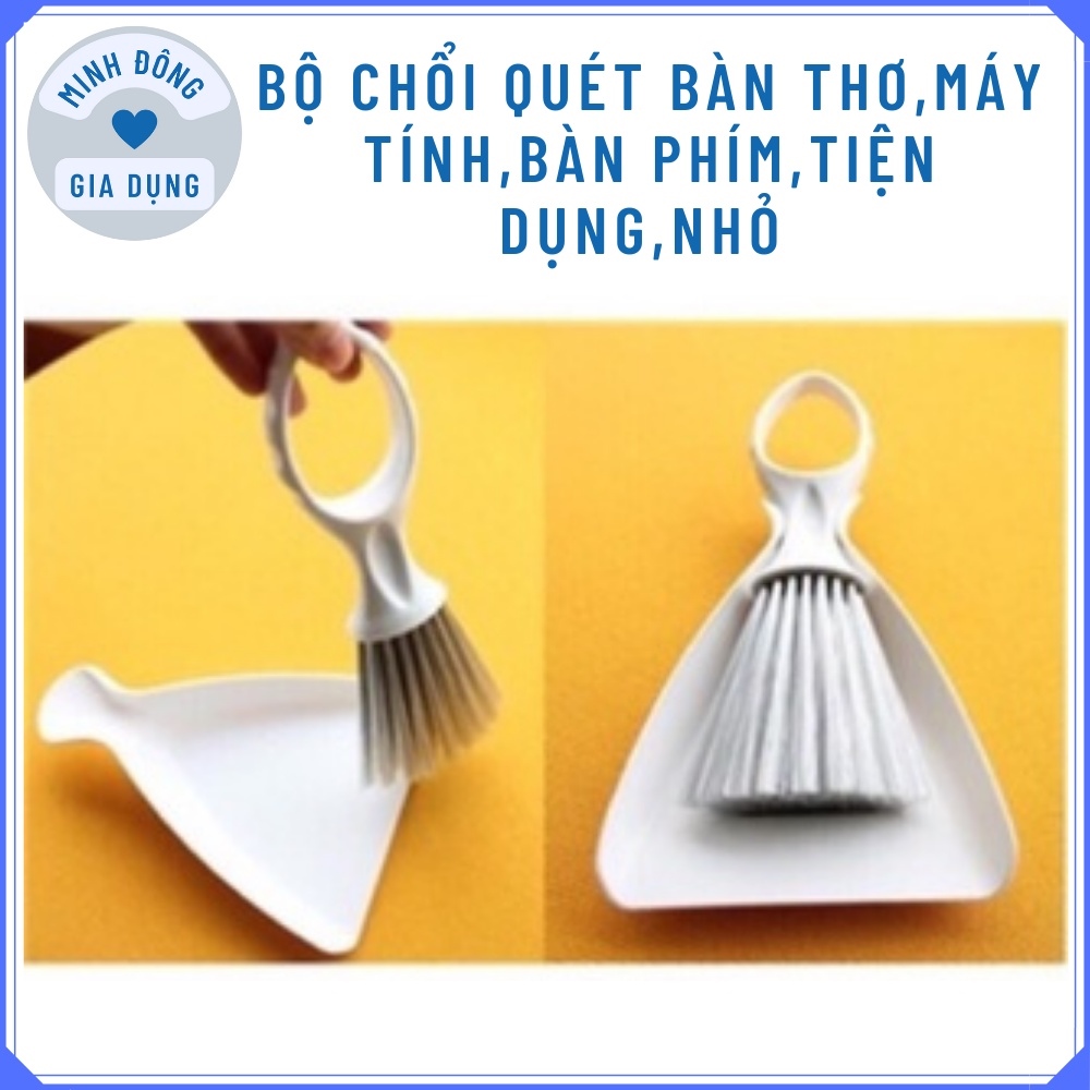 ♀♨● Bộ Chổi Quét Bàn Mi Chổi Quét Máy Tính Để Bàn Nhỏ ện Lợi