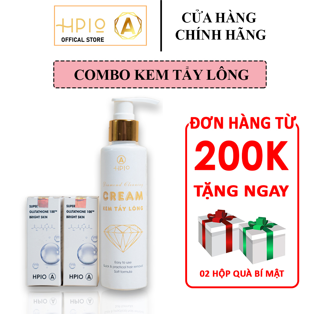 Kem tẩy lông HPIO - Diamond Cleaning Cream giúp làm sạch lông chân, lông nách, vùng kín chỉ trong 5 phút