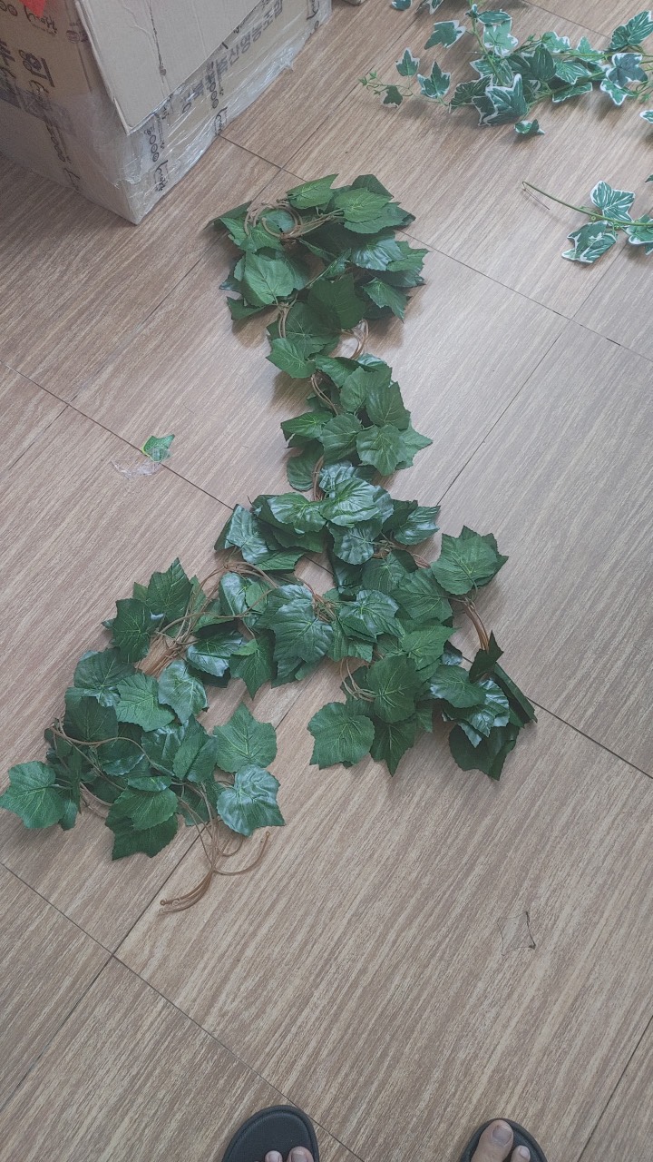 5 dây lá thường xuân giả, mỗi dây dài 2,5m