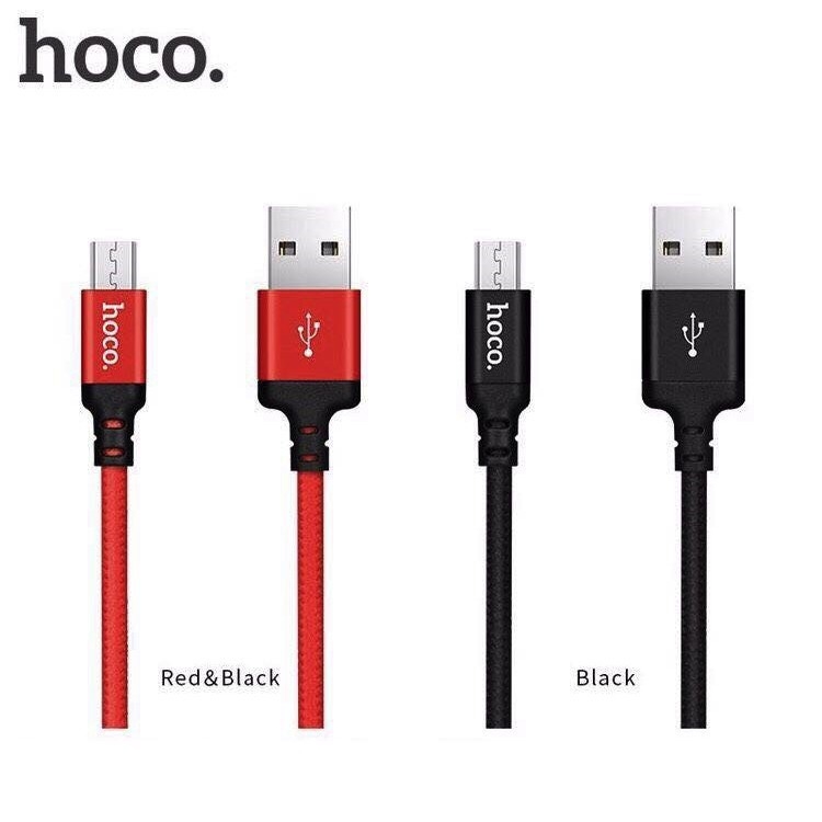 Cáp sạc dây dù hoco x14 dài 1m - cổng microusb - hàng chính hãng